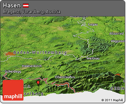 Satellite Panoramic Map of Hasen