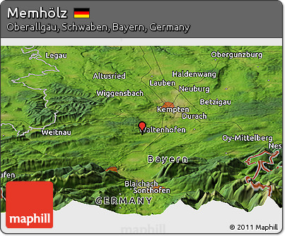 Satellite Panoramic Map of Memhölz