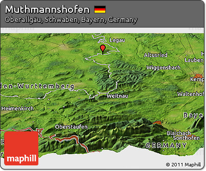 Satellite Panoramic Map of Muthmannshofen