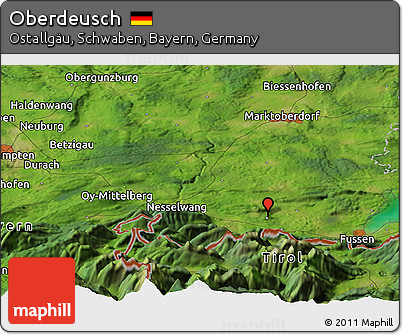 Satellite Panoramic Map of Oberdeusch