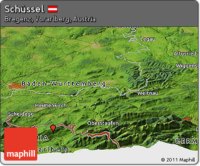 Satellite Panoramic Map of Schüssel