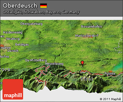 Satellite Panoramic Map of Oberdeusch