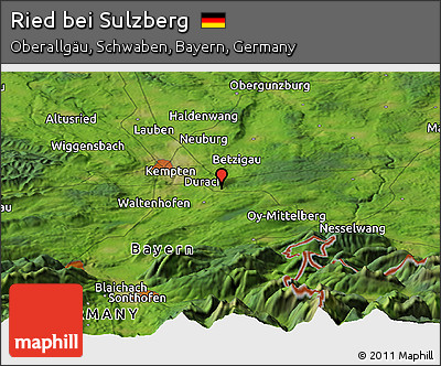 Satellite Panoramic Map of Ried Bei Sulzberg