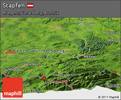 Satellite Panoramic Map of Stapfen