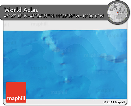 Political 3D Map of the Area around 47° 41' 6" N, 10° 58' 29" W