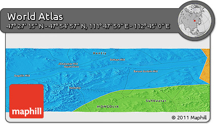 Political Panoramic Map of the Area around 47° 41' 6" N, 112° 16' 30" E
