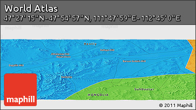 Political Panoramic Map of the Area around 47° 41' 6" N, 112° 16' 30" E