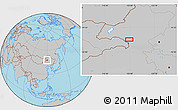 Gray Location Map of the area around 47° 41' 6" N, 119° 55' 30" E