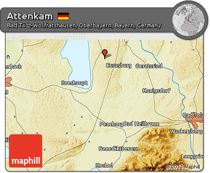 Physical 3D Map of Attenkam