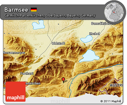 Physical 3D Map of Barmsee