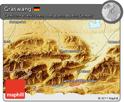 Physical 3D Map of Graswang