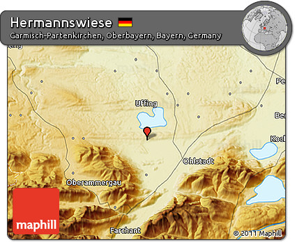 Physical 3D Map of Hermannswiese