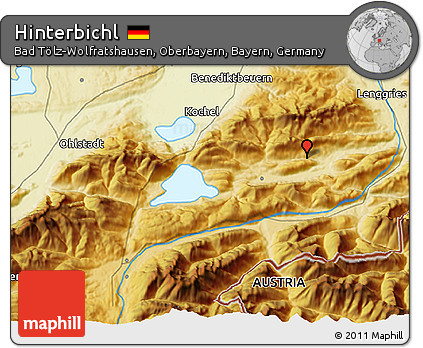 Physical 3D Map of Hinterbichl