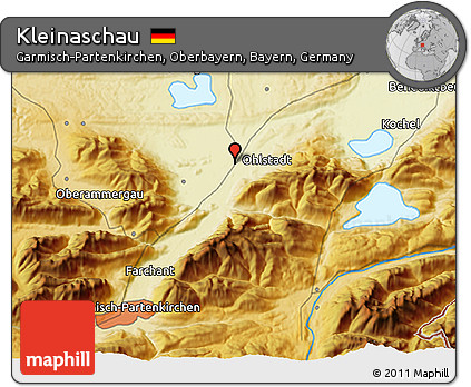 Physical 3D Map of Kleinaschau