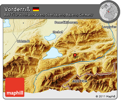Physical 3D Map of Vorderriß