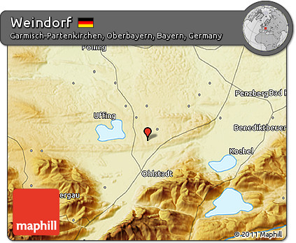 Physical 3D Map of Weindorf