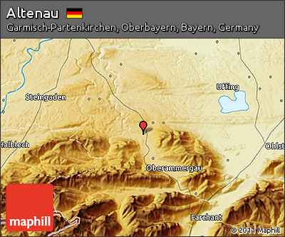 Physical 3D Map of Altenau
