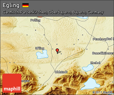 Physical 3D Map of Egling