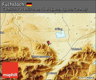 Physical 3D Map of Fuchsloch
