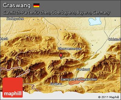 Physical 3D Map of Graswang