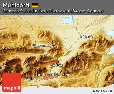 Physical 3D Map of Mühldörfl