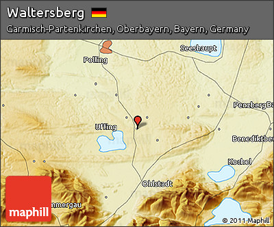 Physical 3D Map of Waltersberg