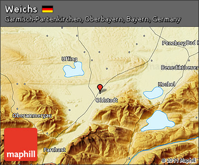 Physical 3D Map of Weichs