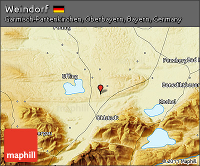Physical 3D Map of Weindorf