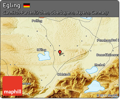 Physical 3D Map of Egling