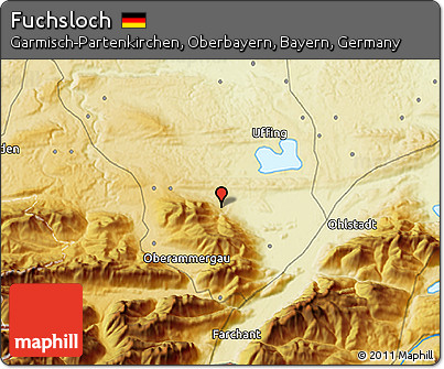 Physical 3D Map of Fuchsloch