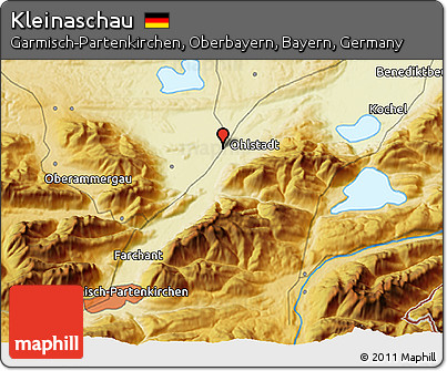 Physical 3D Map of Kleinaschau