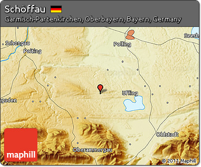 Physical 3D Map of Schöffau