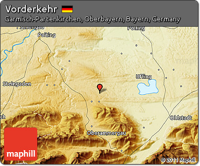 Physical 3D Map of Vorderkehr