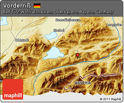 Physical 3D Map of Vorderriß