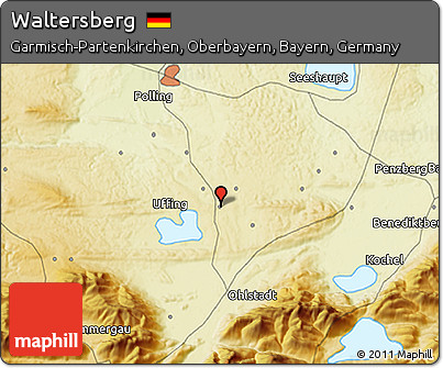 Physical 3D Map of Waltersberg