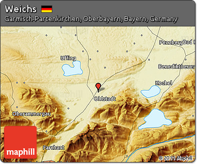 Physical 3D Map of Weichs