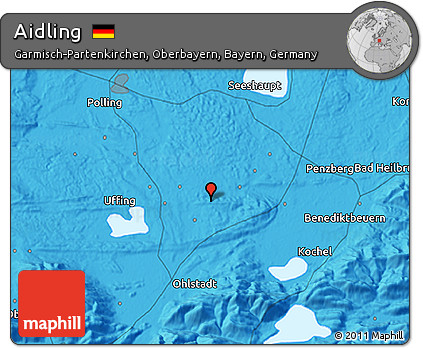 Political 3D Map of Aidling