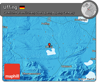 Political 3D Map of Uffing