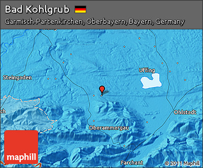 Political 3D Map of Bad Kohlgrub