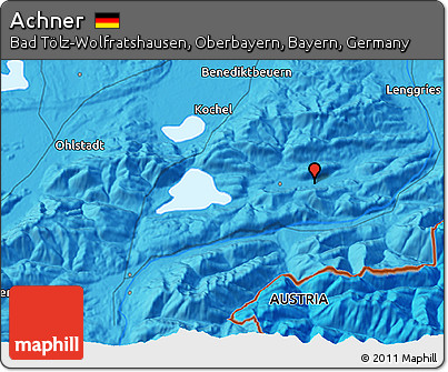 Political 3D Map of Achner
