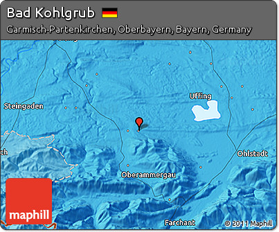 Political 3D Map of Bad Kohlgrub