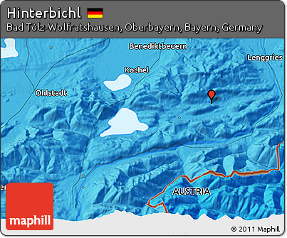Political 3D Map of Hinterbichl