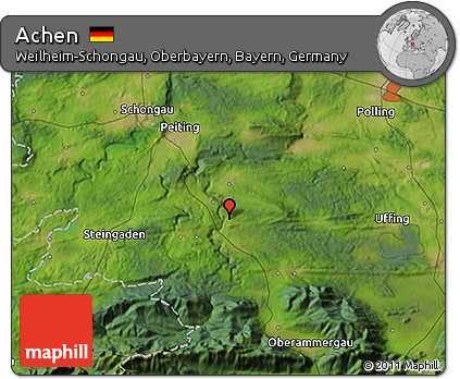 Satellite 3D Map of Achen