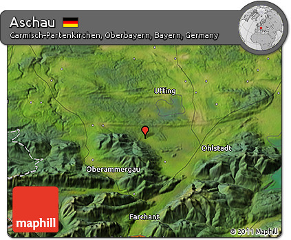 Satellite 3D Map of Aschau
