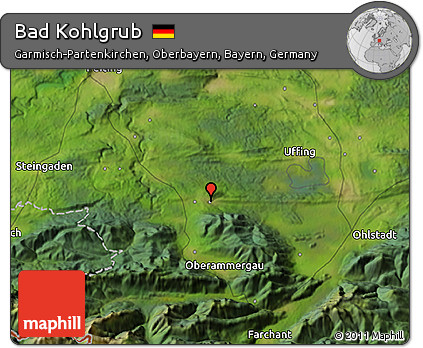 Satellite 3D Map of Bad Kohlgrub