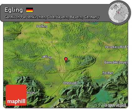 Satellite 3D Map of Egling