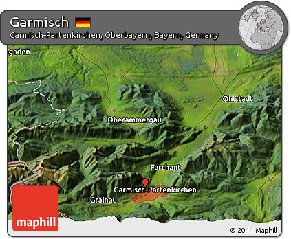 Satellite 3D Map of Garmisch