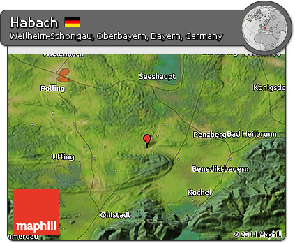 Satellite 3D Map of Habach