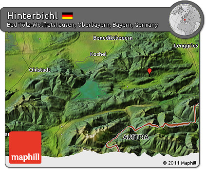 Satellite 3D Map of Hinterbichl