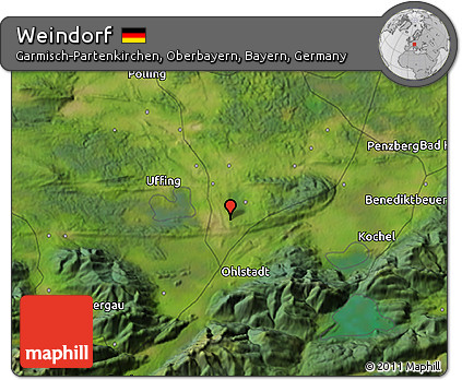 Satellite 3D Map of Weindorf